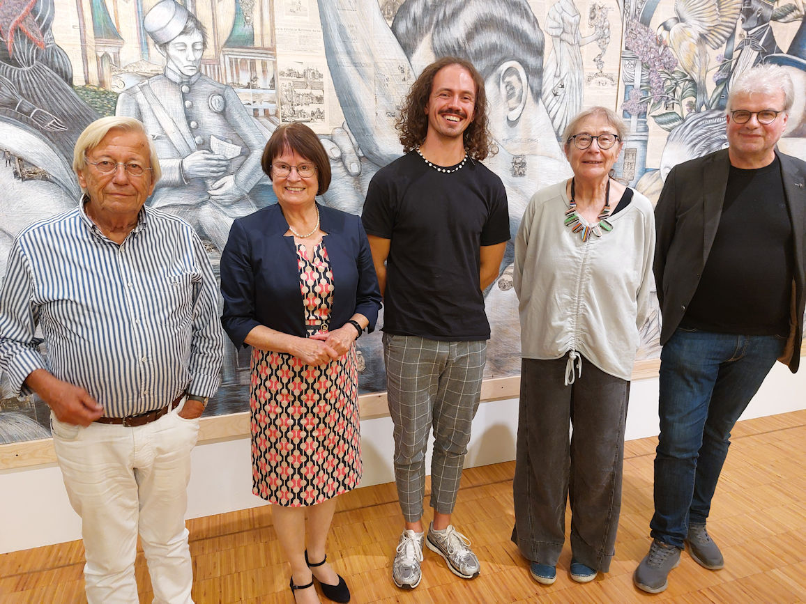 Sie gestalteten das Programm zum Pro Kultur-Jubiläum, von links Klaus Cordes, die Vorsitzende Irene Möllenbeck, Adrian Schabbel, Gabriele Krafft und Thomas Brokamp.